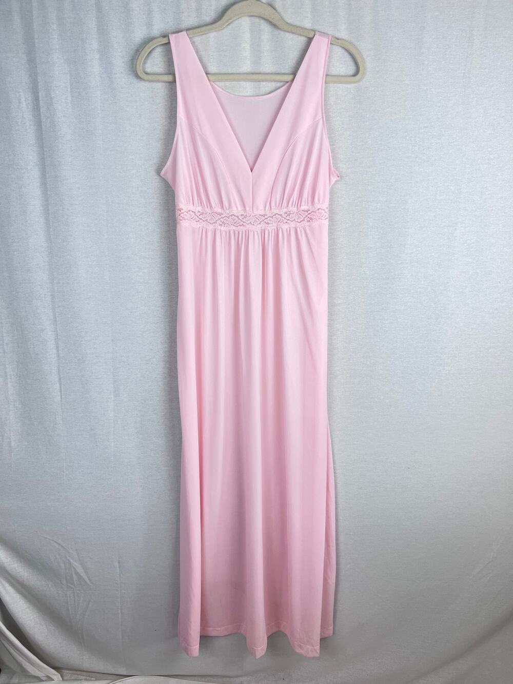 Vintage 80s JCPenney Nightgown Pink Babydoll Slip Dress Coquette Romantic Dreamy
